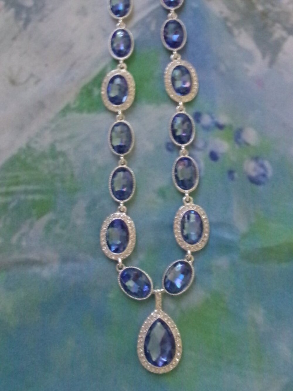 NWT Vintage Monet Blue Stone Necklace